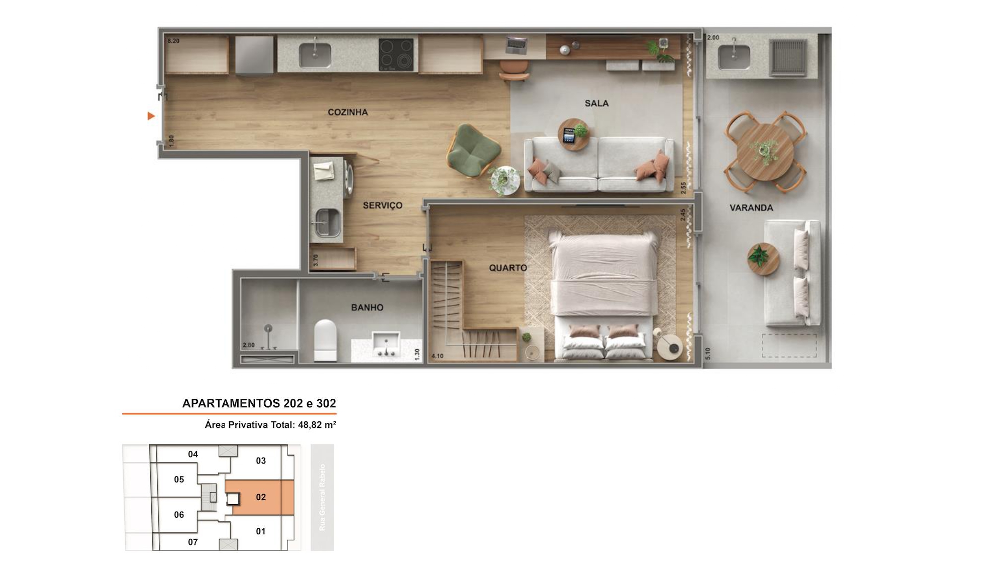 Apartamentos 202 a 302