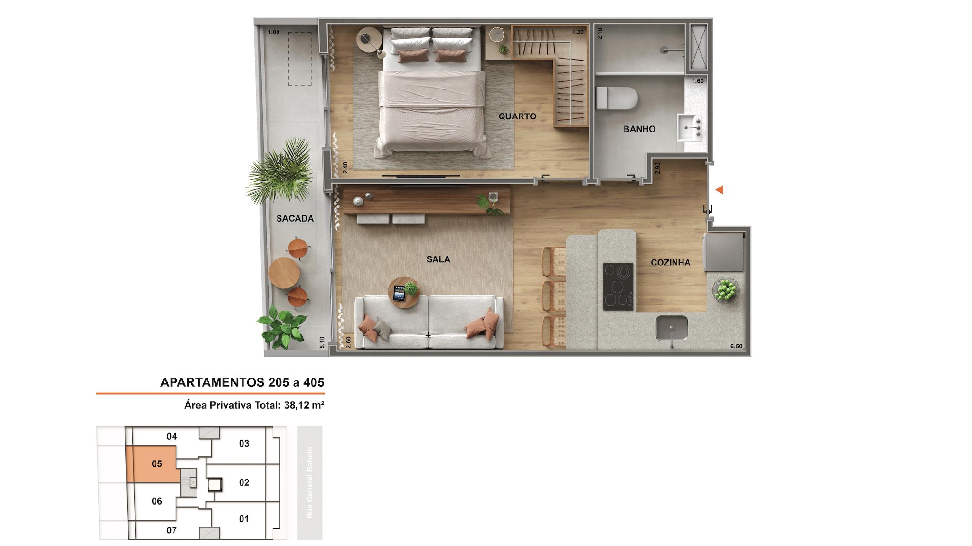 Apartamentos 205 a 405
